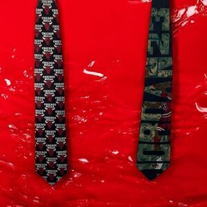 Lot Michael Jordan X Bugatchi Vintage silk Neck Tie Jordan 23 AND vtg BULLS tie
